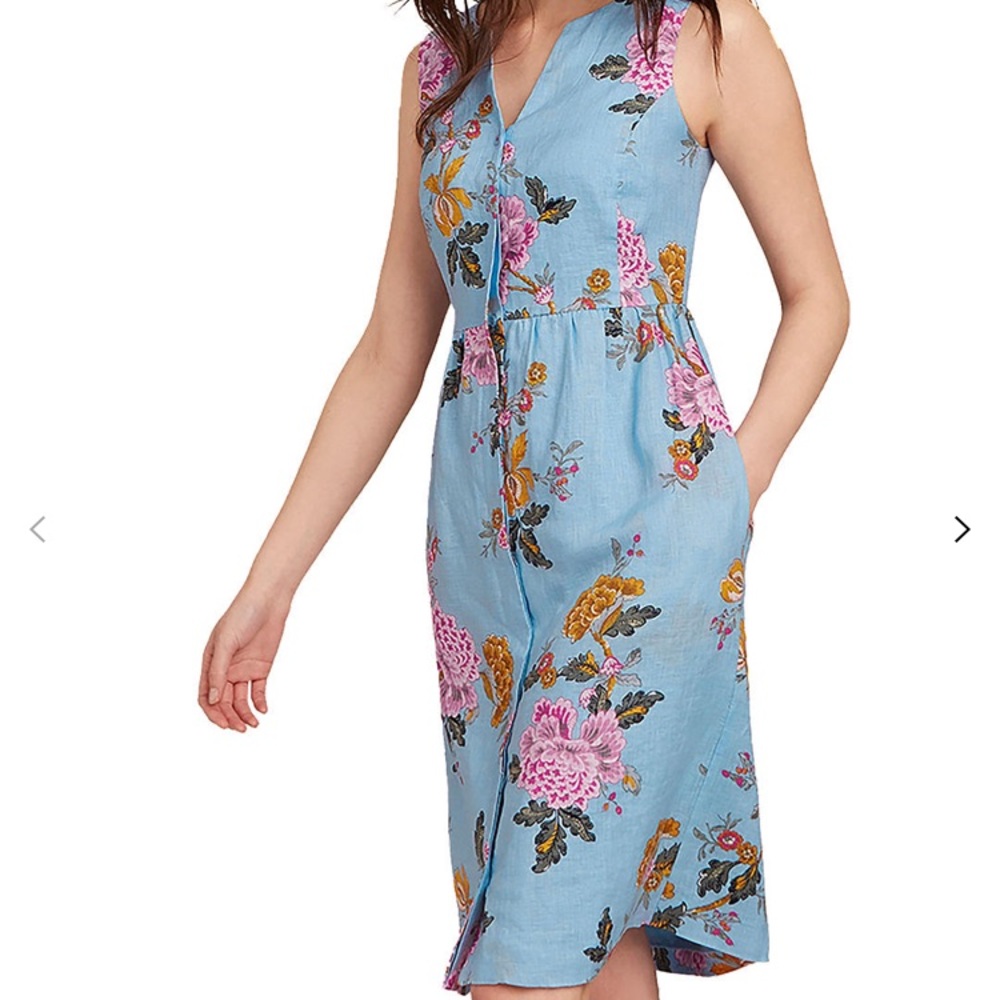 Joules Lisa Light Blue Chinoise dress